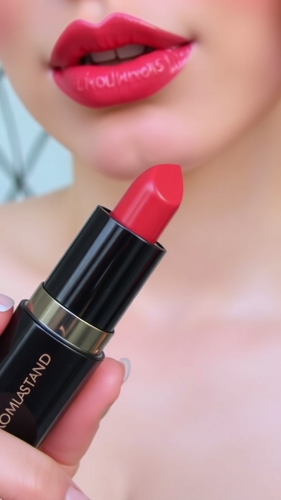 Romand Juicy Lasting Tint Version 2 in a vibrant shade displayed with a model